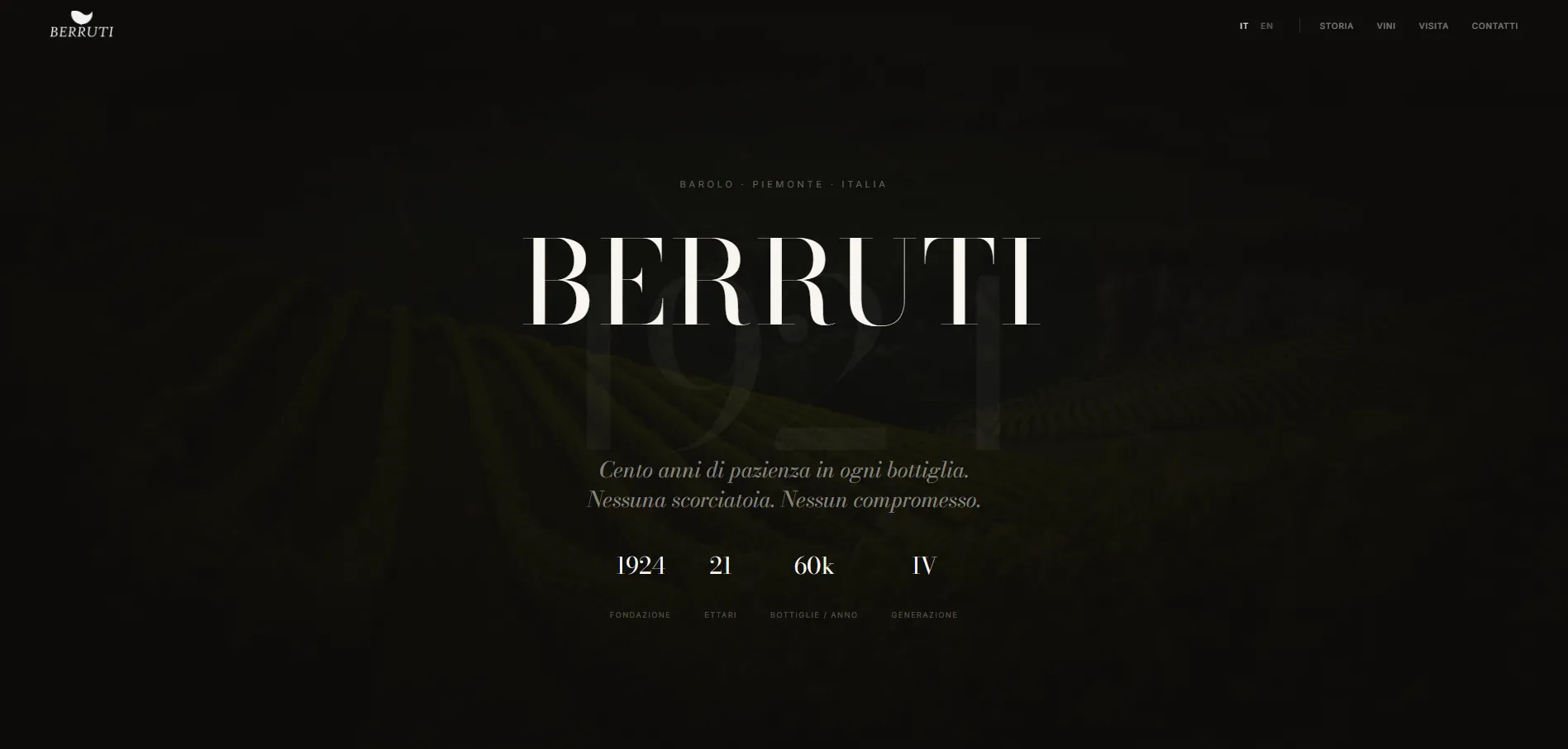Tenuta Berruti — Redesign conceitual